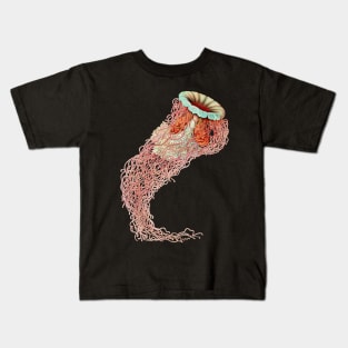 Ernst Haeckel Discomedusa Cut-out (Seafoam-tint) Kids T-Shirt